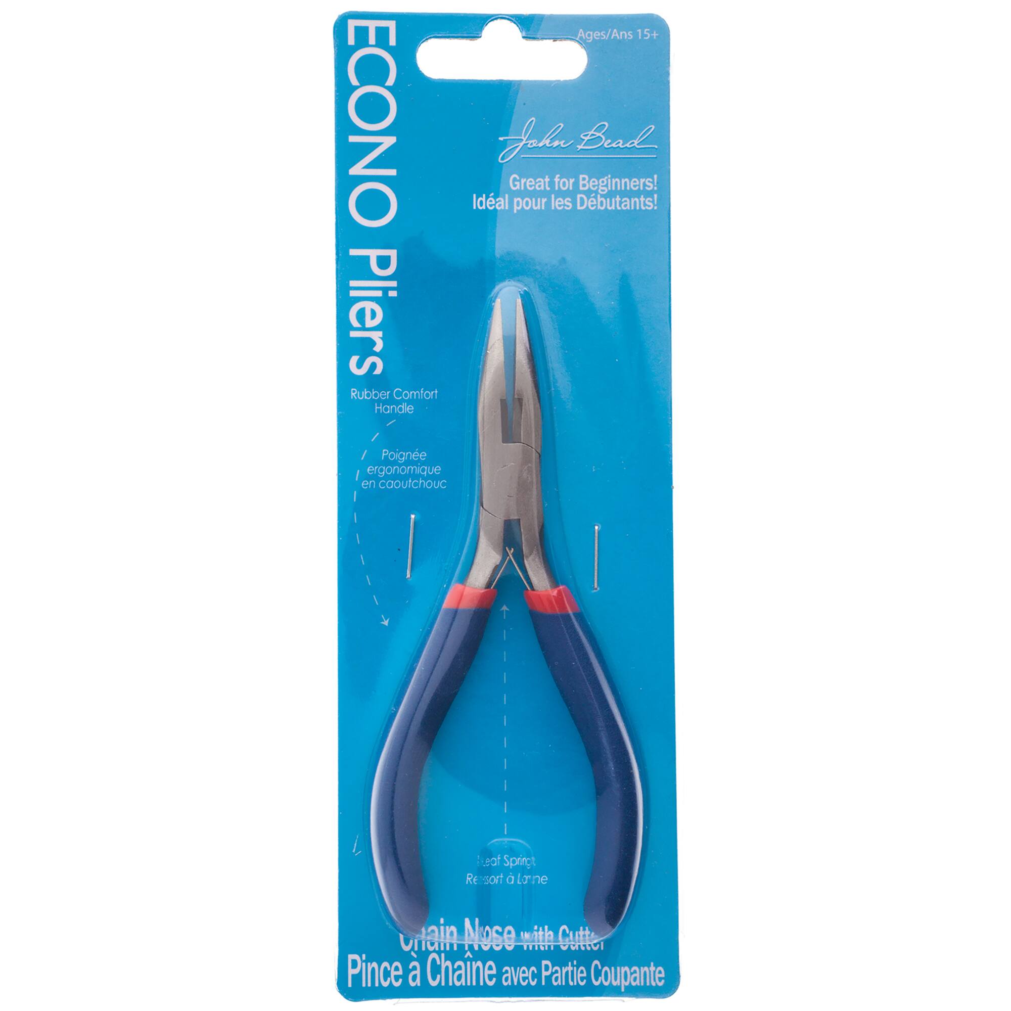 John Bead Multi Purpose Stainless Steel Chain Nose With Cutter Jewelry Econo Pliers